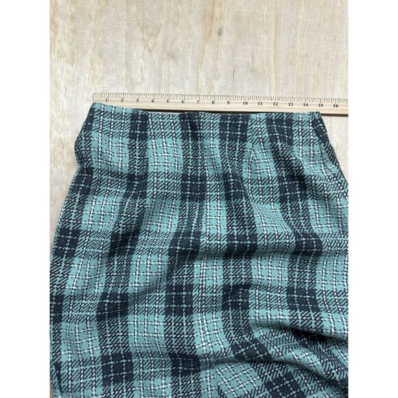 VTG Jessica Scott Emporium 80’s Career Teal Wool Blazer Plaid Pencil Skirt 10 12 - Picture 12 of 12